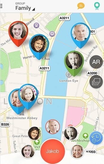 Family Locator cho Android định vị tại thời gian thực