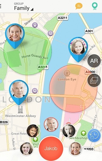 Thiết lập vùng không an toàn trong Family Locator cho Android