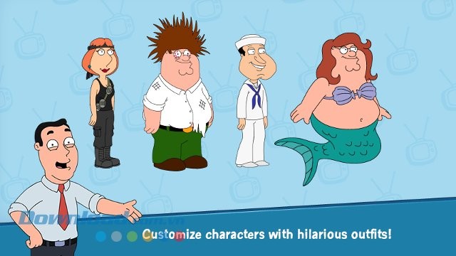 Tùy biến nhân vật trong game Family Guy: The Quest for Stuff