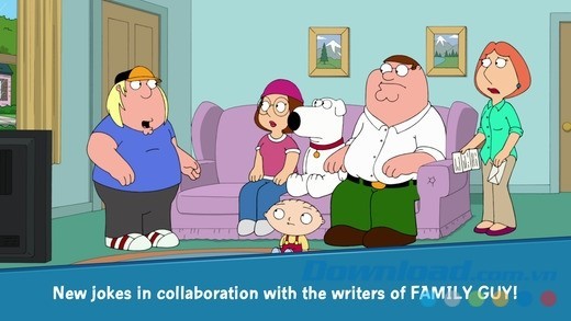 Thưởng thức những câu chuyện hài hước chỉ có ở Family Guy: The Quest for Stuff cho iOS