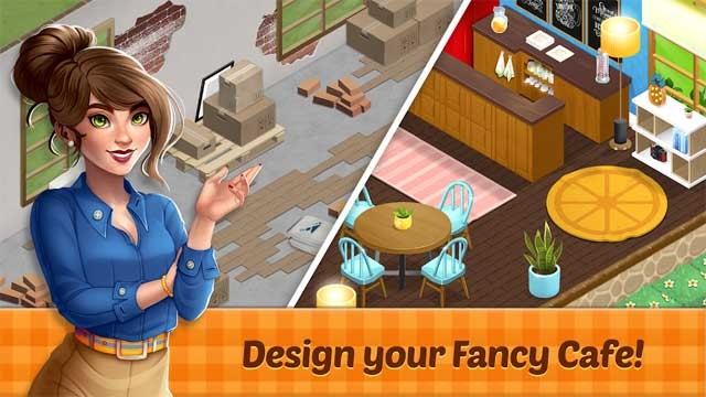Trang trí và quản lý quán cà phê mơ ước của bạn trong game Fancy Cafe cho Android