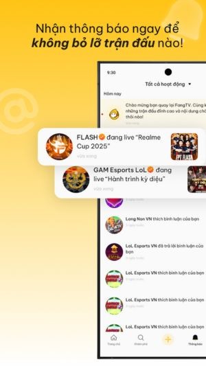 Nhận thông báo ngay để không bỏ lỡ trận đấu