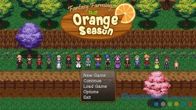 Main menu của game nhập vai mới Fantasy Farming: Orange Season cho máy tính