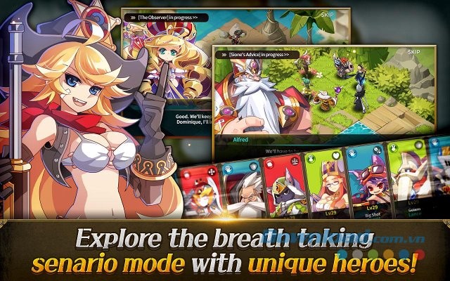 Fantasy War Tactics sở hữu 50 anh hùng siêu chất