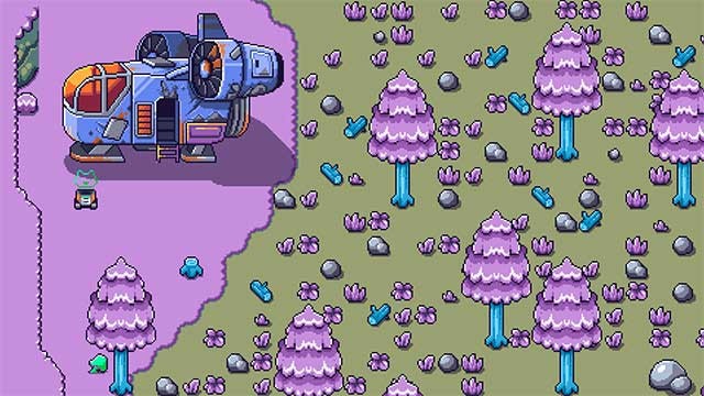 Sử dụng tàu đi khám phá các hành tinh, thu thập tài nguyên và cải thiện trang trại