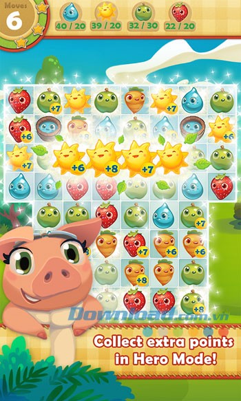 Giao diện chơi game Farm Heroes Saga trên Android