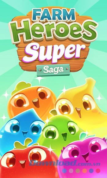 Giao diện chơi game Farm Heroes Super Saga