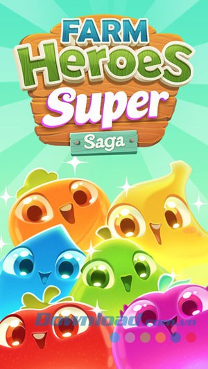 Giao diện chơi Farm Heroes Super Saga trên iOS