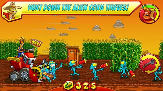 Đánh đuổi những tên trộm ngô ngoài hành tinh trong game Farm Invasion USA