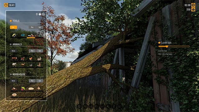 Sử dụng công cụ có sẵn trong game Farm Renovator để sửa chữa, nâng cấp nông trại cũ