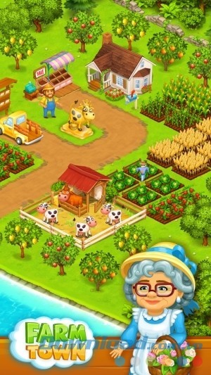 Farm Town cho Android trồng cây trong vườn