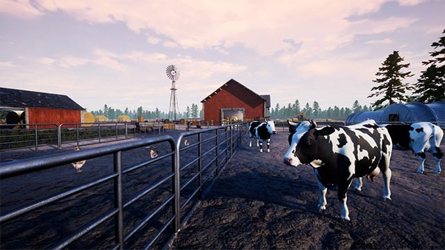 Chăn nuôi gia súc gia cầm để lấy thịt, trứng, sữa... trong Farmer's Shop Simulator