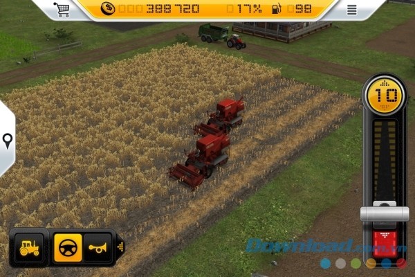 Cày bừa trên mảnh ruộng bằng máy móc hiện đại