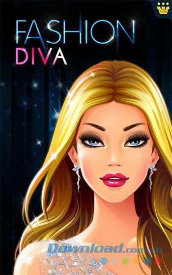 Giao diện chính trong game Fashion Diva