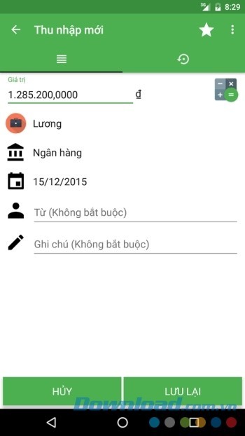 Quản lý thu nhập