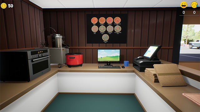 Nâng cấp cửa hàng bằng cách mua thêm lò nướng, dụng cụ... trong khi chơi Fast Food Shop Online