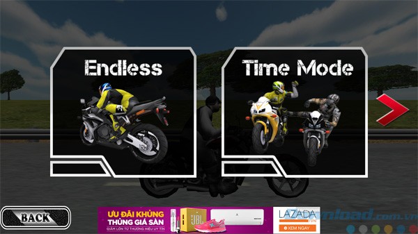 Các chế độ chơi trong game đua xe Fast Motorbike Driver 2016
