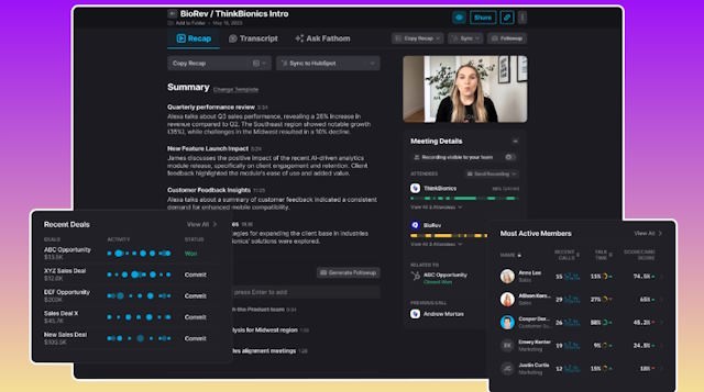Fathom là công cụ hỗ trợ ghi chú hỗ trợ AI trong các cuộc họp
