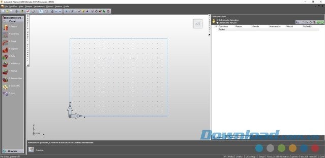 Giao diện chính của ứng dụng thiết kế FeatureCAM cho máy tính
