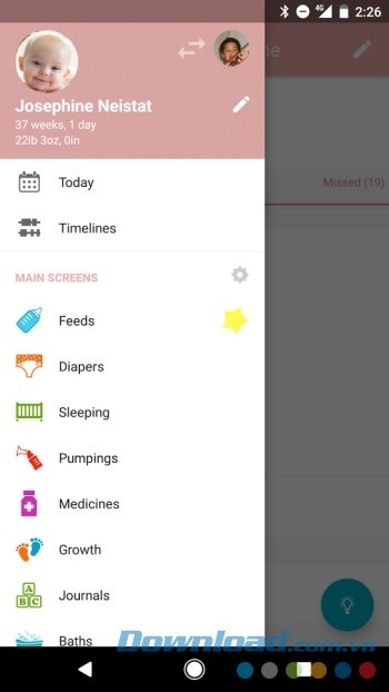 Các tùy chọn của ứng dụng