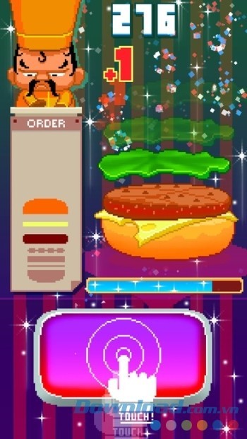 Chơi game Feed'em Burger cực nhanh bằng thao tác 1 chạm