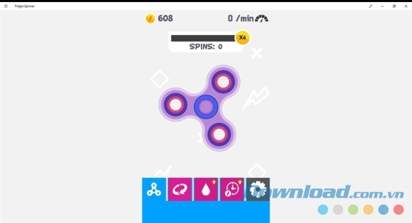 Fidget Spinner UWP có bộ sưu tập con quay đẹp và độc lạ