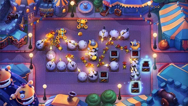 Game Fieldrunners 2 sở hữu đồ họa hoạt hình đầy màu sắc