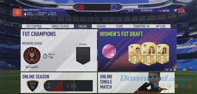 Thay đổi trong FIFA Utimate Team