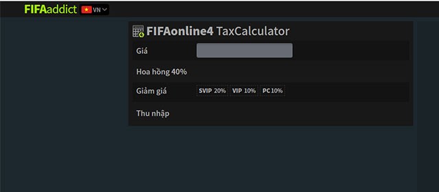 Tính thuế chuyển nhượng cầu thủ trên FIFA addict