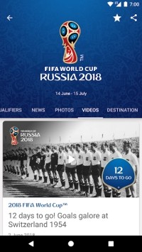 2018 FIFA World Cup Russia cho Android hỗ trợ video độc quyền