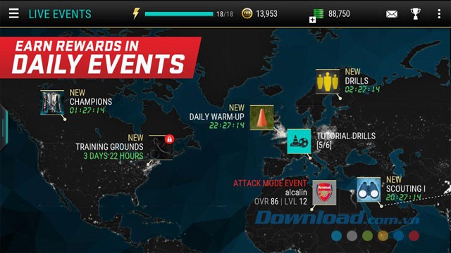 Tham gia và thu thập phần thưởng trong các sự kiện hàng ngày