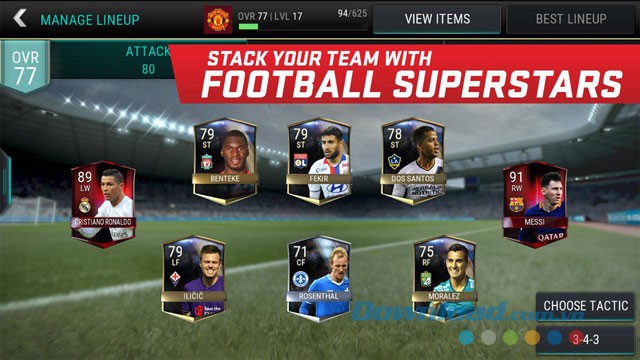 Xây dựng đội bóng với những siêu sao bóng đá trong đội hình