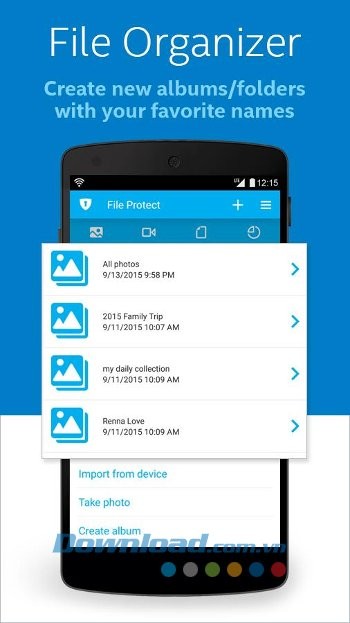 Tạo thư mục / album mới trên File Protect