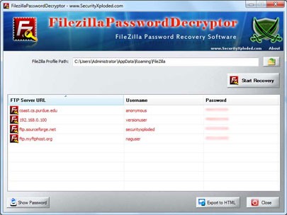FilezillaPasswordDecryptor