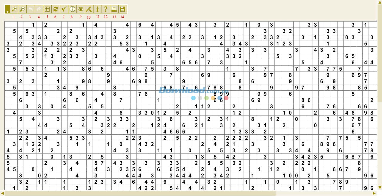 Giao diện game Fill-a-Pix