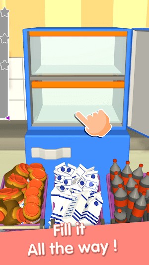 Bạn sắp xếp đồ vào tủ lạnh một cách ngăn nắp trong game Fill The Fridge