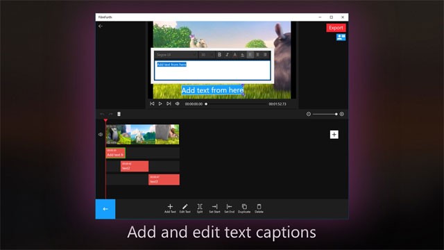 Dễ dàng chèn text, áp dụng hiệu ứng video chuyên nghiệp
