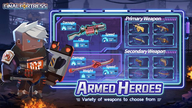 Trang bị cho anh hùng của bạn vô số vũ khí uy lực