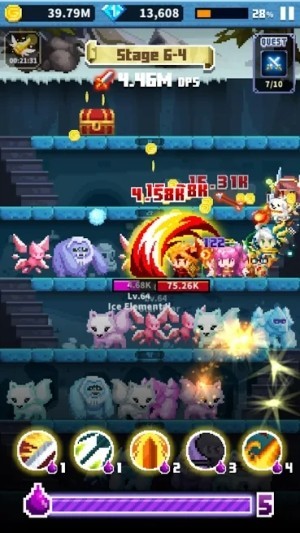 Tiếp tục chiến đấu qua các tầng của ngục tối