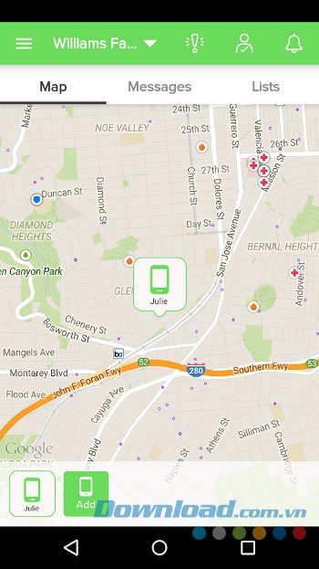 My Lost Phone for Android xác định vị trí của thiết bị với độ chính xác cao