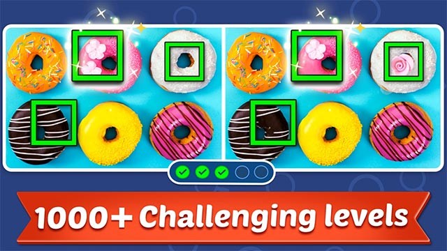 Chinh phục hơn 1000 level trong game tìm điểm khác nhau giữa 2 bức tranh Find The Differences
