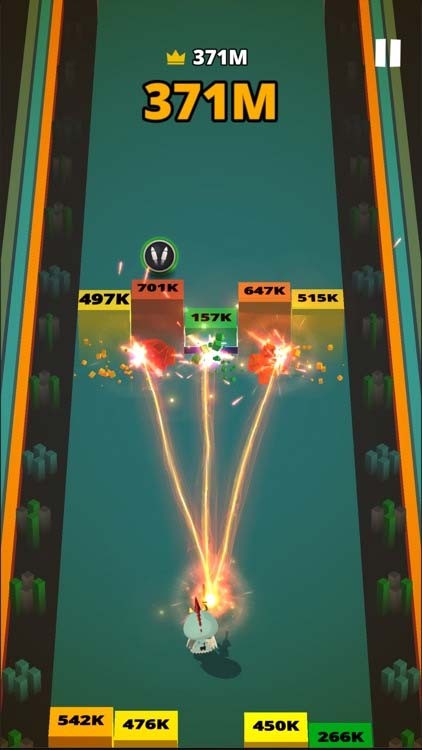 Thu thập power-up hữu ích để tăng cường tốc độ và sức mạnh của phát bắn