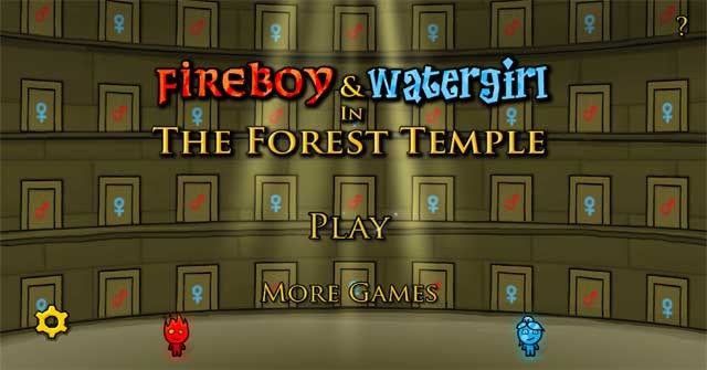 Giúp chú bé lửa và cô gái nước thoát khỏi Đền Rừng trong game Fireboy & Watergirl in The Forest Temple
