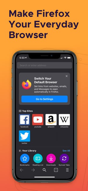 Đặt Firefox làm trình duyệt web mặc định