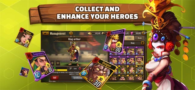 Thu thập và nâng cấp anh hùng