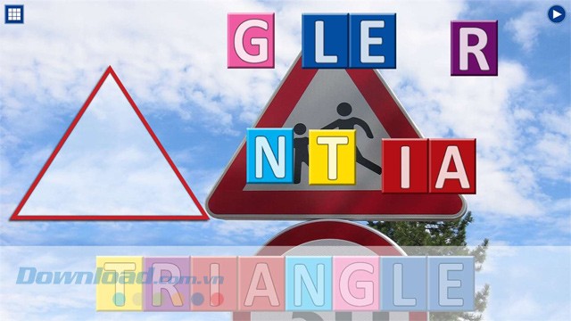 Độ khó của ứng dụng giáo dục miễn phí cho máy tính First Words with Phonics Lite sẽ tăng dần