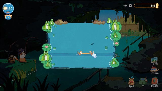 Chơi các mini-game để giúp Fischer câu cá dễ dàng hơn