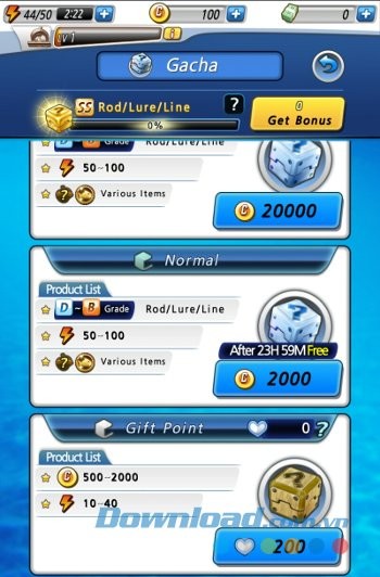 Giành lấy phần thưởng may mắn trong game Fishing Fishing: Set The Hook!