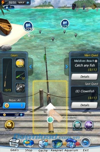 Cần câu Lure trong game Fishing Fishing: Set The Hook!