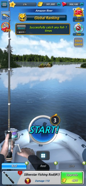 Vung cần và chiến đấu với các con cá